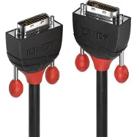 Lindy - Câble DVI - liaison double - DVI-D (M) pour DVI-D (M) - 5 m - rond vis moletées - noir