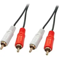 Lindy Premium - Câble audio - RCA x 2 mâle pour RCA x 2 mâle - 3 m