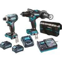 Makita Batterie Combo 40V DK0114G201 perceuse-visseuse à percussion HP001G + clé à chocs TD001G (2x4.0Ah)