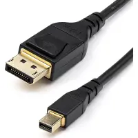 StarTech.com Mini Displatport To Displatport 1.4 Cable 2 M Noir