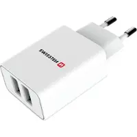 Swissten Suisse Adaptateur réseau Smart IC 2X USB 2,1A Power + câble de données USB / Micro USB 1,2 M....