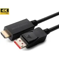 Microconnect - Câble adaptateur - DisplayPort mâle enclenché vers HDMI mâle - 10 m - triple isolation - noir - supporte 4K 60 Hz (4096 x 2160)