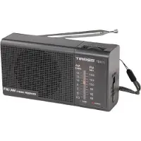 Cmt Mini radio portable Tiross avec piles Noir