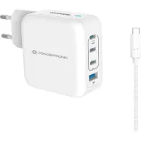Conceptronic Chargeur Mural Usb-a Et Usb-c Althea18w Gan 100w
