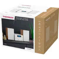 Thomson Microchaîne - - COSY MIC121BT - Lecteur CD, Bluetooth, Radio FM, MP3, USB - Bois et Blanc