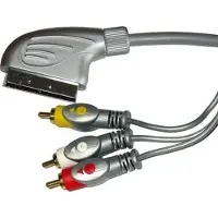 Cabletech Kabel Scart - RCA (Cinch) x4 1.5m srebrny (KPO3419-1.5) (1.50 m)