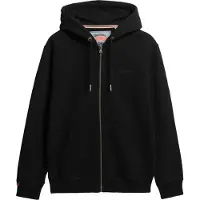 Superdry pour homme. M2014128A Sweat à capuche avec fermeture éclair et logo Essentiel noir (XXL), Casuel, Coton
