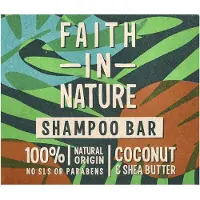 Faith In Nature Shampooing Solide à la Noix de Coco et au Beurre de Karité 85 g Shampooing