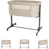 Kikkaboo Noah 2025 Co Sleeping Crib Beige Enfants