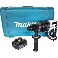 Makita DHR 202 F1W Marteau perforateur sans fil 18 V 20 mm 2,0 J blanc + 1x batterie 3,0 Ah + coffret - sans chargeur