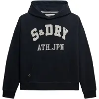 Superdry Ath Ess Appliq Relaxed Hoodie Noir XS Femme