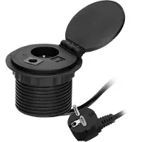 ORNO Prise OR-GM-9015/B 1 prise 2 USB (A+C), noir