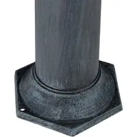 Relaxdays Fontaine sur pied style antique, avec robinet, dimensions : 84 x 21,5 x 25 cm, fontaine de jardin, terrasse, fontaine décorative, grise