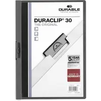 Durable Chemise à clip DURACLIP , plastique, format A4, 25 pièces, anthracite