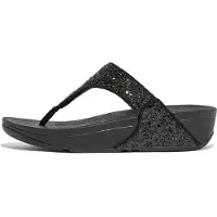 FitFlop Tongs LULU GLITTER TOE-THONGS femmes - Noir - 36