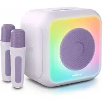 BigBen Interactive Enceinte Karaoké Party avec 2 micros sans fil Violet