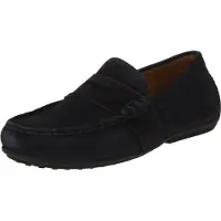 Ralph Lauren pour homme. 803893741001 Mocassins en cuir Reynold marine (42), Plat, Lacets, Casuel