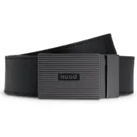 HUGO Ceinture réversible en cuir italien avec boucle plate