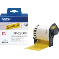 Brother DK-22606 - (62 mm) - Noir sur jaune - Étiquette