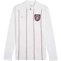 Puma Manchester City Fc 24/25 Pre Match Half Zip Sweatshirt Blanc 2XL