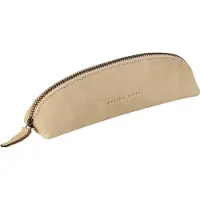 Clairefontaine Flying S. Pochette en cuir beige 18x5,5
