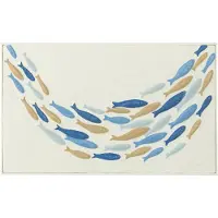J-Line Decoration murale banc de poisson doli fer mix