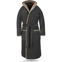 Normani Peignoir long ' Rob ' beige foncé / noir