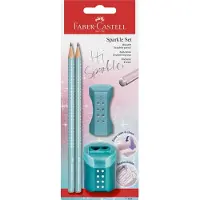 Faber-Castell Set d'écriture 4 pièces Sparkle ocean metallic (2 mm, B, 2x)