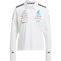 Adidas Mercedes Tm Amg Petronas F1 Team Long Sleeve Polo Blanc M Femme