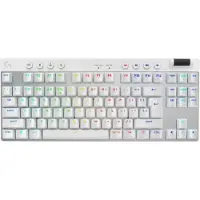 Logitech G PRO X TKL, Sans fil, Sans fil RF + Bluetooth, Interrupteur mécanique, QWERTY, LED RVB, Blanc