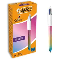 BIC Four-colorgradient Pen. Box Of 12 Units Multicolore Enfants