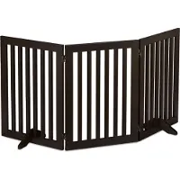 Relaxdays - Barrière De Sécurité, Pliable, Autonome, H X L : 70 X 154 Cm, Avec Pieds, Pour Chiens, Marron