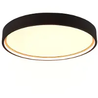 TRIO Plafonnier LED noir mat, Ø 45cm