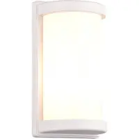 Reality Applique d'extérieur PUELO blanche 1xE27x10W en aluminium, dimensions : 26,5 x 14,5 x 14,5 cm, IP44, RL