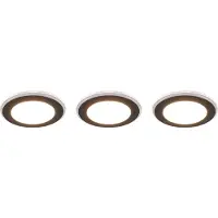 TRIO ARGUS set de 3x luminaires circulaires RGB noirs avec télécommande LED 5W