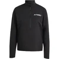 Adidas T-shirt fonctionnel 'Multi Climacool 1/2 Zip Long Sleeve' noir / blanc