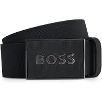 BOSS Ceinture en cuir italien avec boucle plate à logo