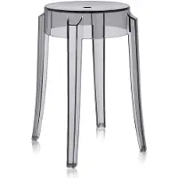Kartell Charles Ghost Tabouret - Lot de 2 H 46 cm | Smoke Grey