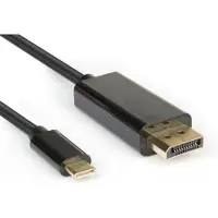 Hamlet XVAUC-DP4K20 Adaptateur de câble vidéo 2 m USB Type-C DisplayPort Noir