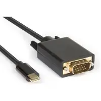 Hamlet XVAUC-VGA20 Adaptateur de câble vidéo 2 m USB Type-C VGA (D-Sub) Noir