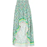 Usha Jupe beige / bleu / jaune / vert