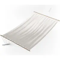 OK-Living Hamac En Coton Pur Oskar-Store Blanc 120x190 Cm - Meuble De Jardin - Naturel - Facile À Démonter Et Lavable