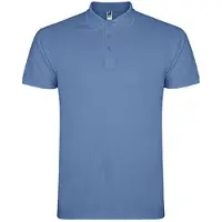 GOR Roly PO6638 | Polo Star homme, piqué - Couleur : Riviera Blue 261 - Taille : L