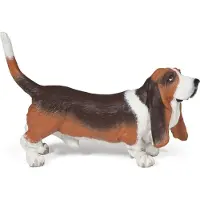 Papo Figurine Chien Basset Hound - - Peinte à la main - Pour enfant de 3 ans et plus