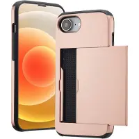 IMoshion Coque arrière avec porte-cartes pour Apple iPhone 17e / 16e - Rose Doré