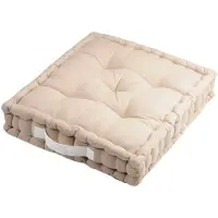 Stof Coussin De Sol Bicolore Coton Lin 45 X 45