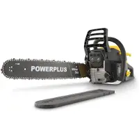 Powerplus Gasoline Chainsaw 51.7cc Argenté One Size / EU Plug 220V