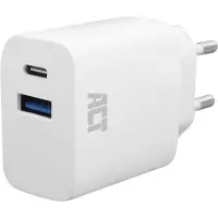 ACT AC2122 chargeur d'appareils mobiles Universel Blanc Secteur Charge rapide Auto