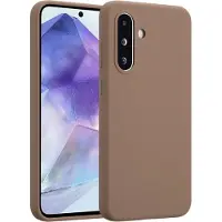 Accezz Coque Liquid Silicone Samsung Galaxy A36 / A56 - Marron clair