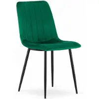 Leobert Chaise LAVA - velours vert foncé x 1